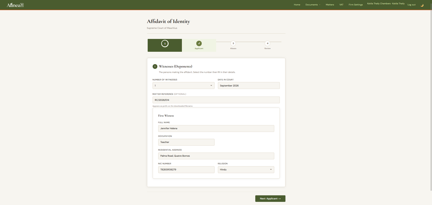 The guided document wizard